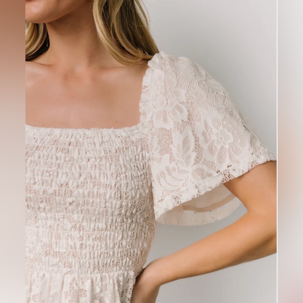 Baltic born Aspen Smocked Lace Maxi Dress - Picture 3 of 9